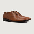 Professor Oxford Caramelo Sapatos em couro para Homem