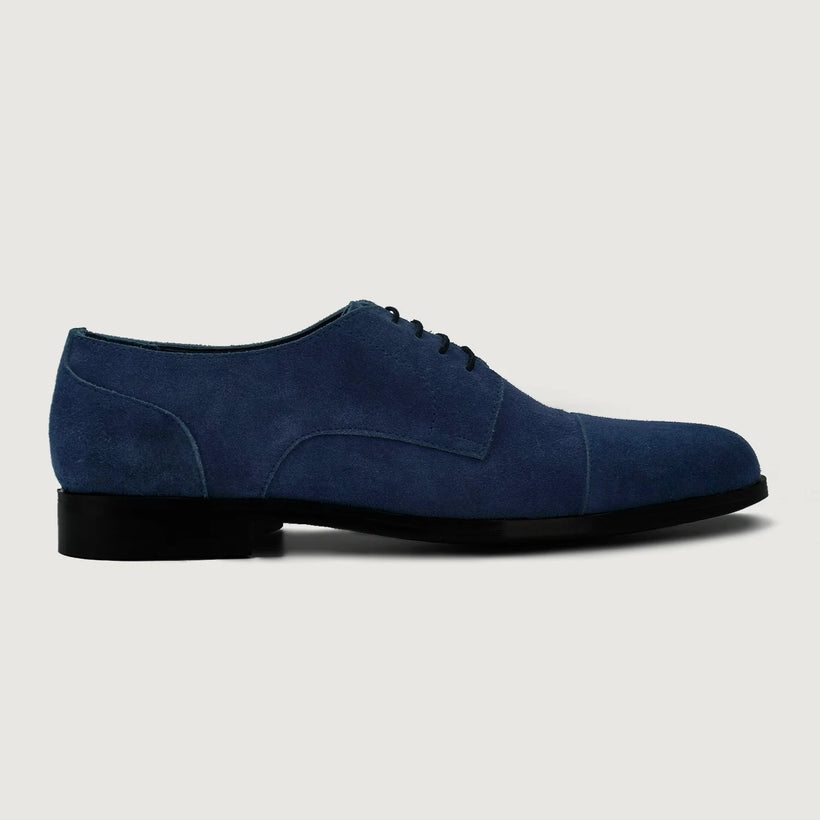 Attorney Derby Midnight Azul Suede Leather Shoes para Homem