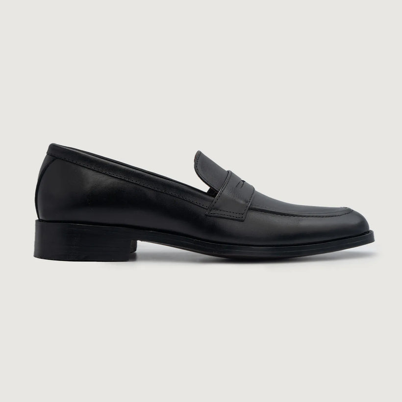 Baxton Preto Leather Loafers para Homem