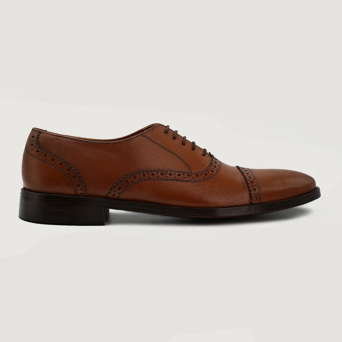 Tan Full-Grain leather Shoes - Construção de vira Goodyear e biqueira