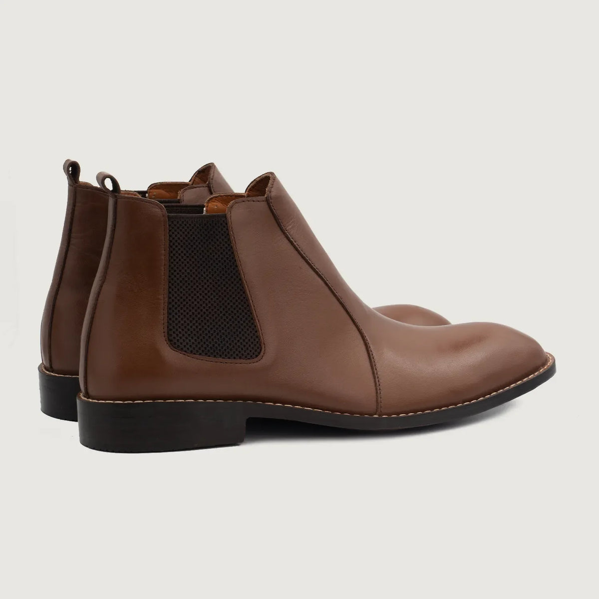 Clarkson Chelsea Castanho Botas em couro para Homem For Men - Contraforte reforçado e costuras duplas de precisão