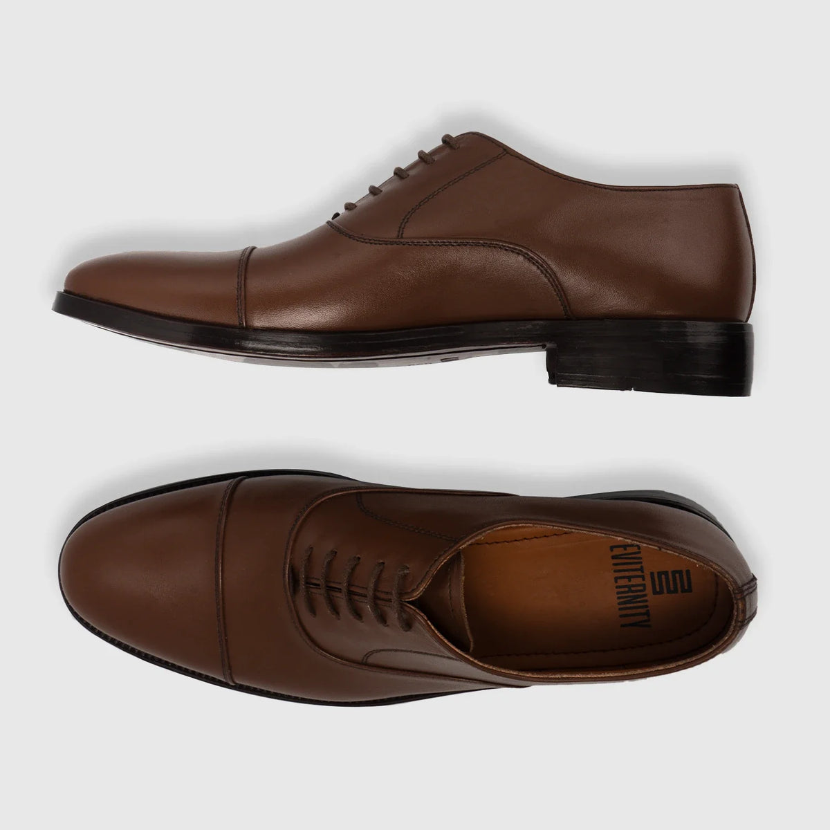 Professor Oxford Castanho Sapatos em couro para Homem For Men - Contraforte reforçado e costuras duplas de precisão