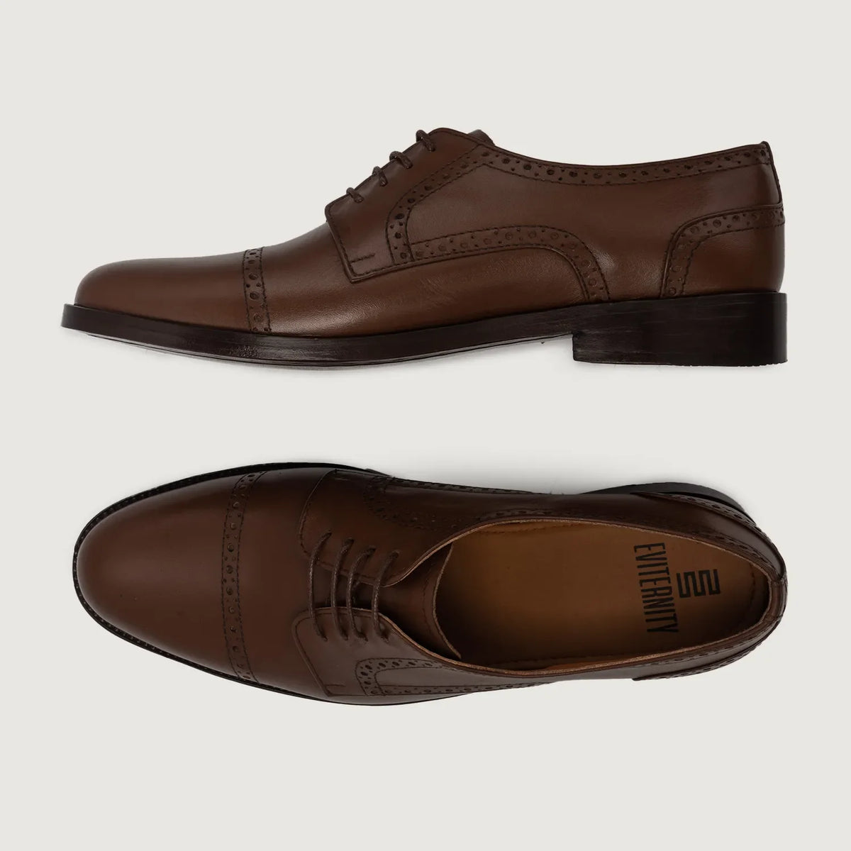 Dirk Brogues Derby Castanho Sapatos em couro para Homem For Men - Contraforte reforçado e costuras duplas de precisão