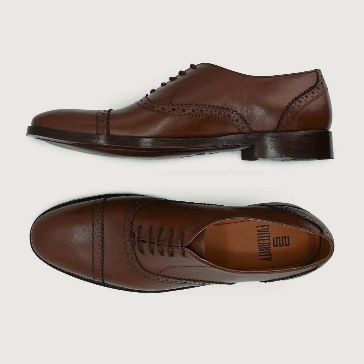 Greyson Brogues Oxford Castanho Sapatos em couro para Homem For Men - Contraforte reforçado e costuras duplas de precisão