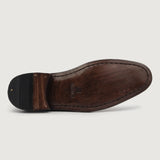 High-Traction Rubber Outsole & Lug Tread Pattern on Clarkson Chelsea Brown Suede Leather Boots For Men