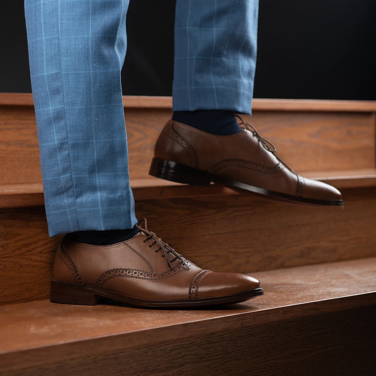 Orlaven Greyson Brogues Oxford Castanho Sapatos em couro para Homem footwear image 9
