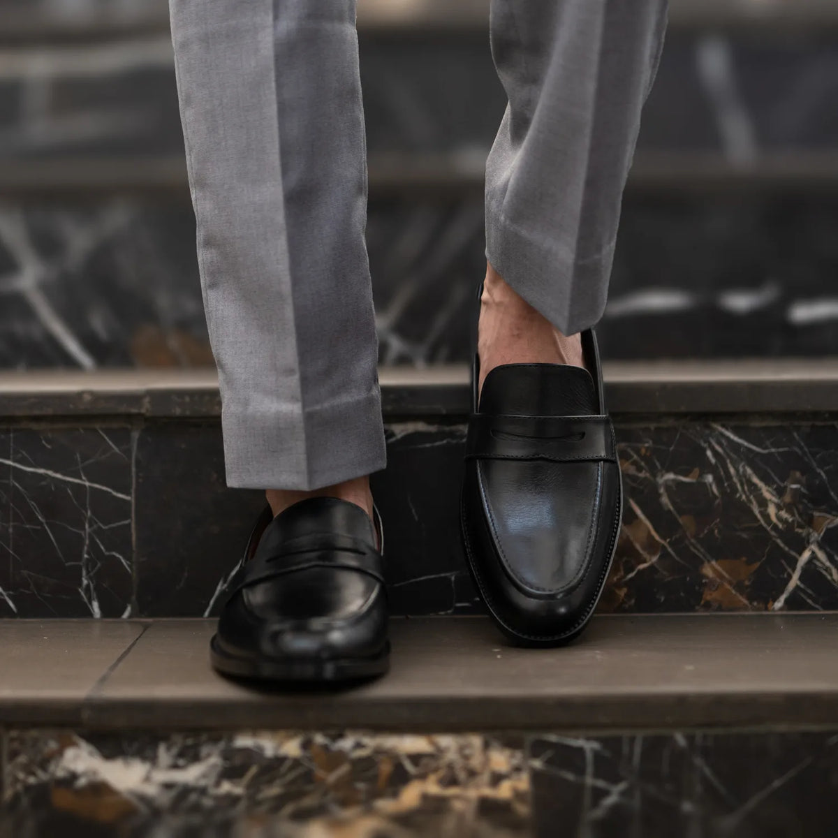 Orlaven Baxton Preto Mocassins em couro para Homem footwear image 9