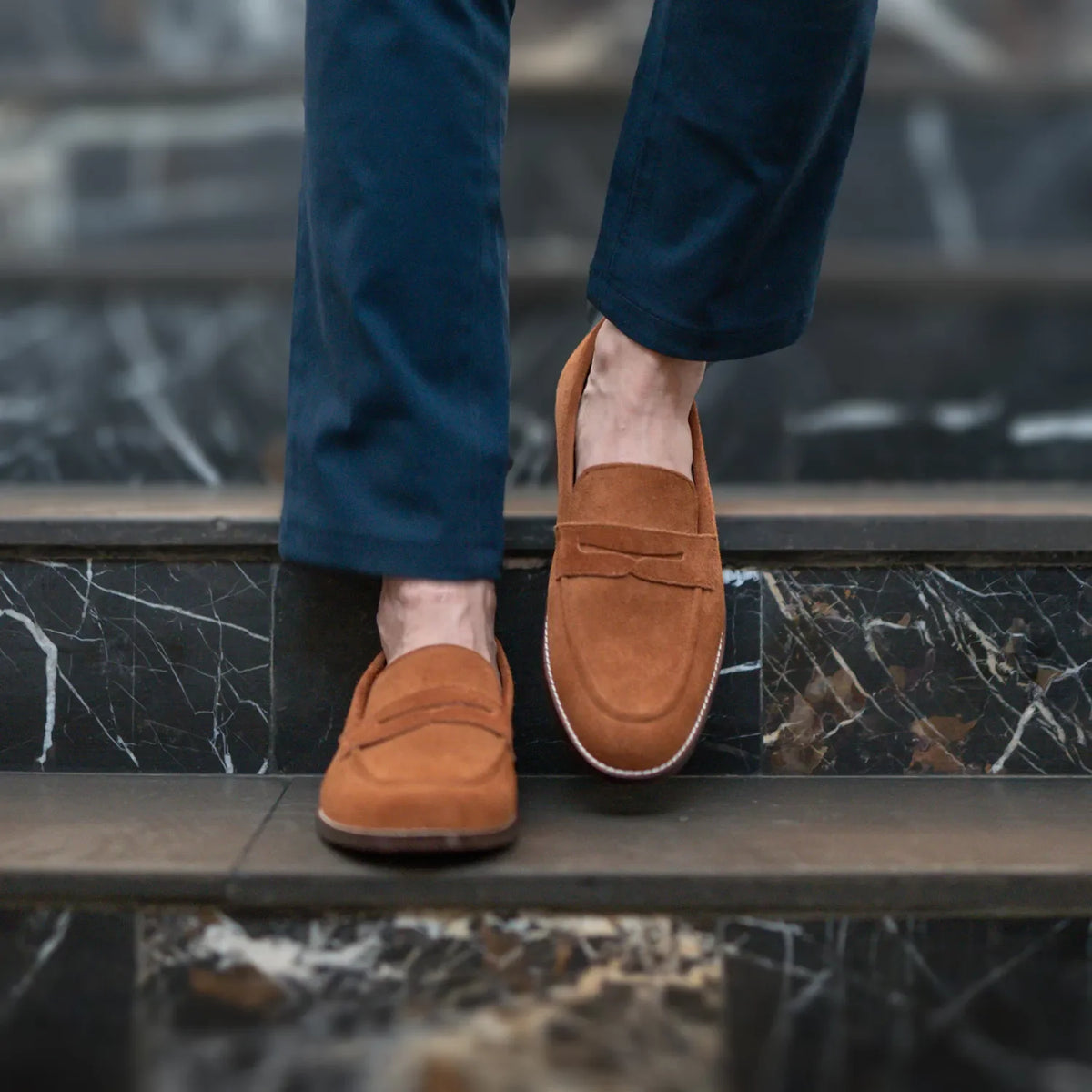 Orlaven Baxton Castanho Suede Mocassins em couro para Homem footwear image 9