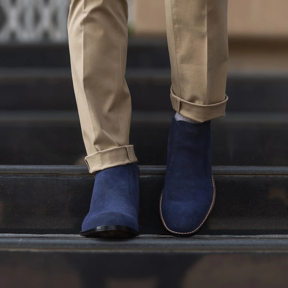 Orlaven Clarkson Chelsea Midnight Azul Suede Botas em couro para Homem footwear image 9
