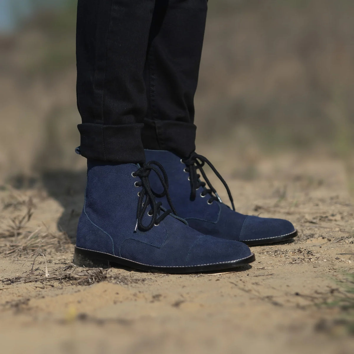 Orlaven Knight Derby Midnight Azul Suede Botas em couro para Homem footwear image 9