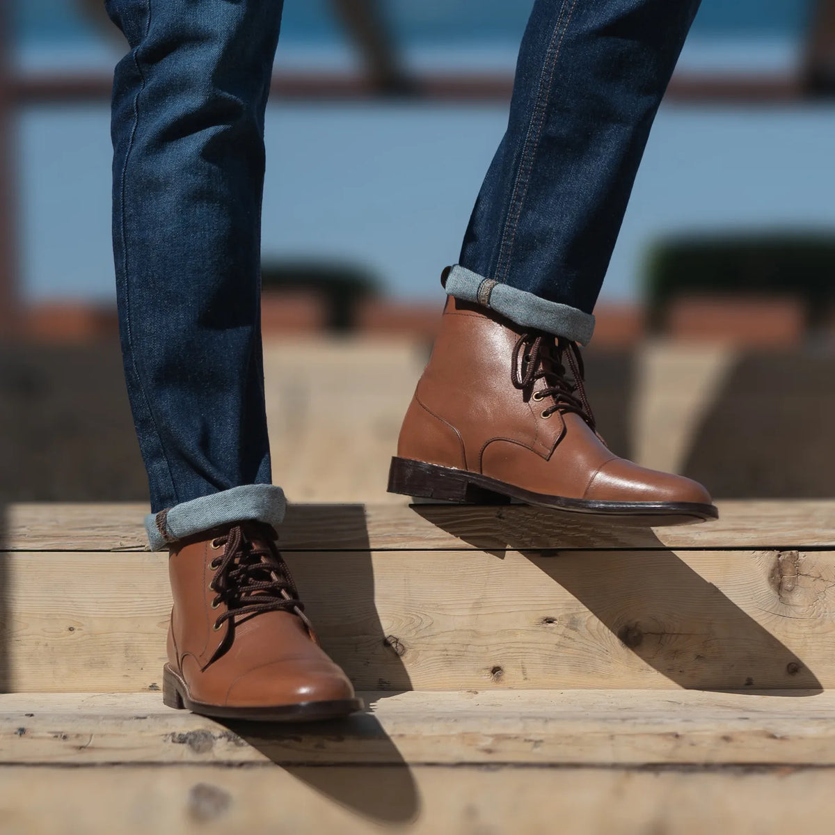 Orlaven Knight Derby Caramelo Botas em couro para Homem footwear image 9