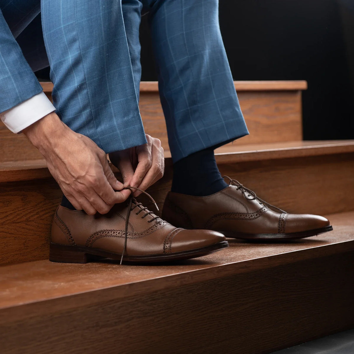 Orlaven Greyson Brogues Oxford Castanho Sapatos em couro para Homem footwear image 10