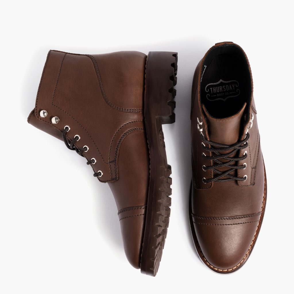 Captain StormKing® Whiskey Botas em couro para Homem - Contraforte reforçado e costuras duplas de precisão