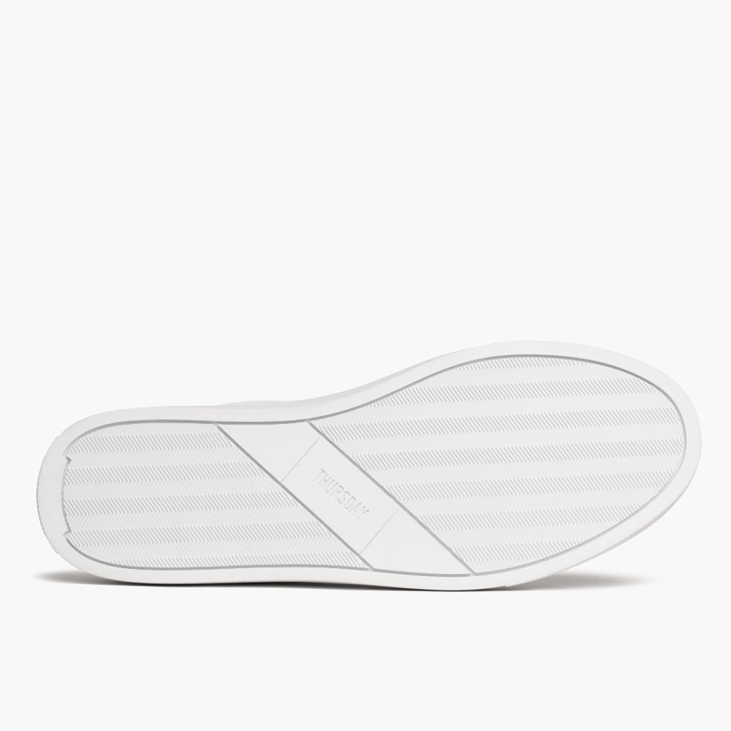 High-Traction Rubber Outsole & Lug Tread Pattern on Court White Sapatilhas em pele para Homem