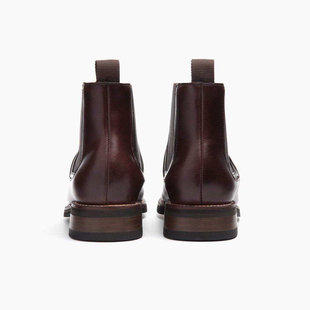 Duke Castanho Botas em couro para Homem - Contraforte reforçado e costuras duplas de precisão