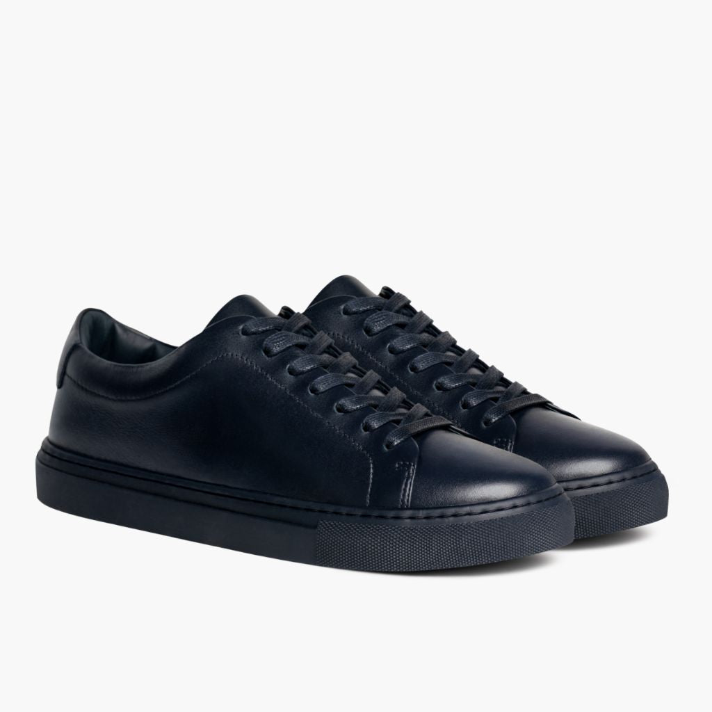 Encore Navy Sapatilhas em pele para Homem in Navy Full-Grain Leather - Vista de perfil | Comprar online