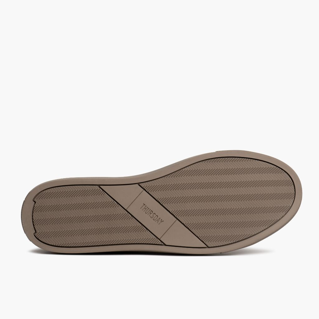 High-Traction Rubber Outsole & Lug Tread Pattern on Encore Taupe Sapatilhas em pele para Homem