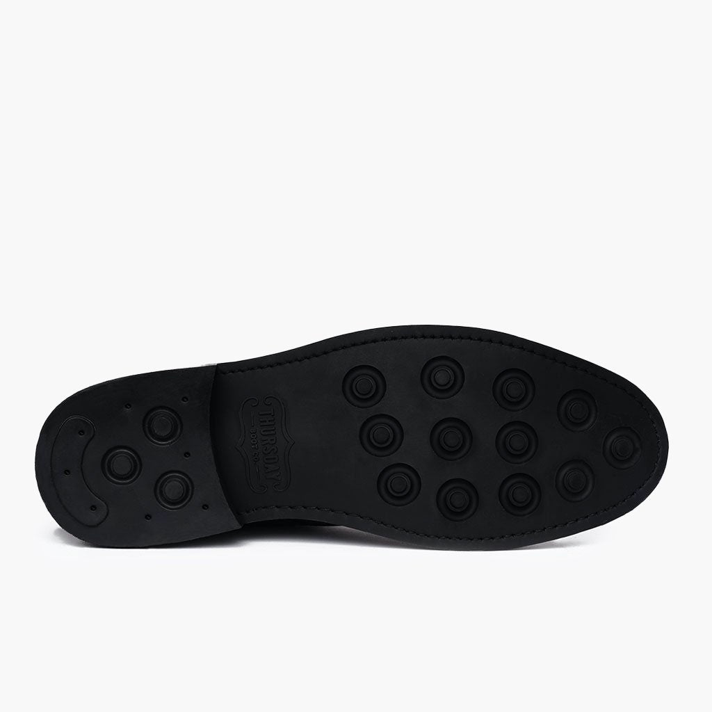 High-Traction Rubber Outsole & Lug Tread Pattern on Cadet Mocha Botas em couro para Homem