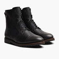 Casa Moto Preto Botas em couro para Homem