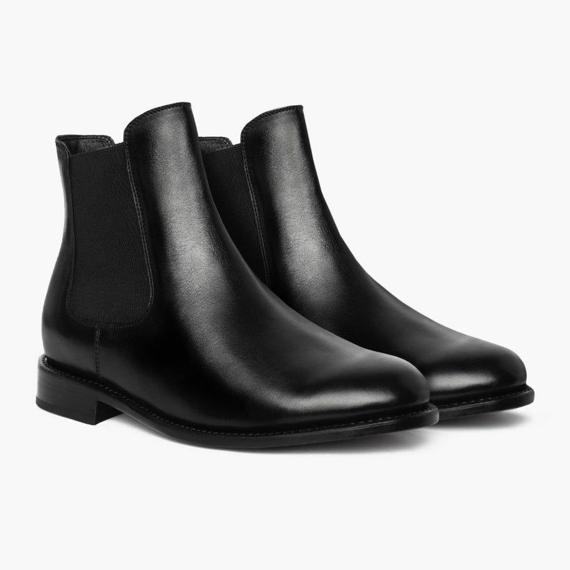 Cavalier Preto Leather Boots para Homem