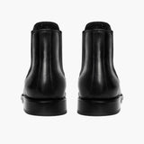 Cavalier Black Leather Boots - Reinforced Heel Counter & Precision Double-Row Stitching Detail