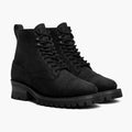 Challenger Preto Matte Botas em couro para Homem