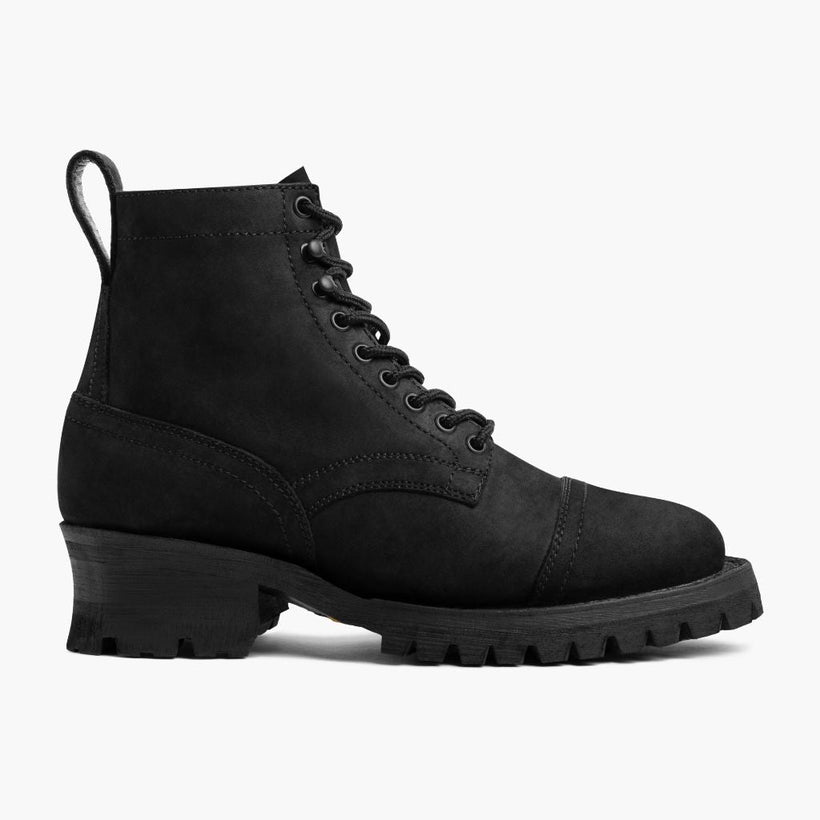 Challenger Preto Matte Leather Boots para Homem