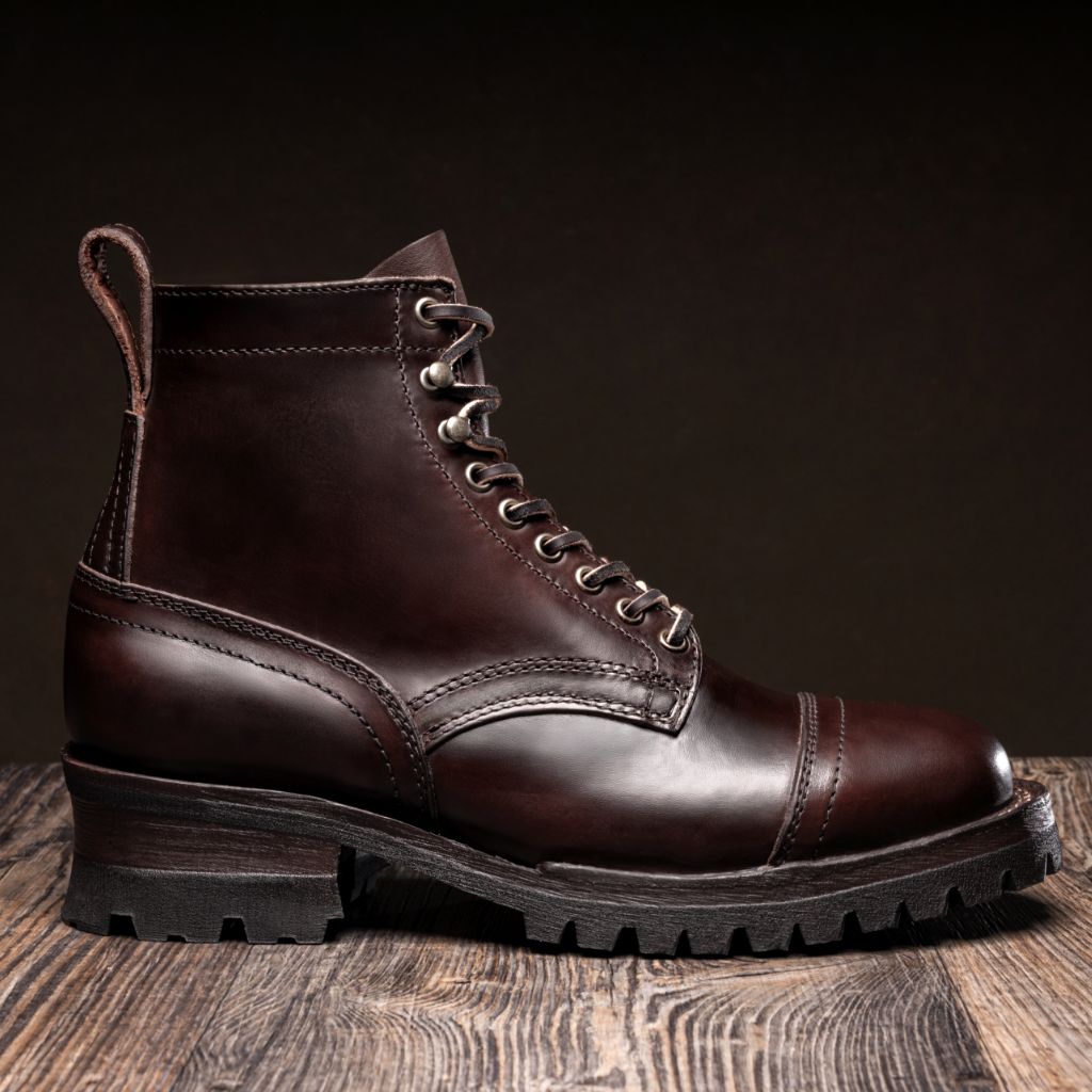 Brown Full-Grain leather Boots - Construção de vira Goodyear e biqueira