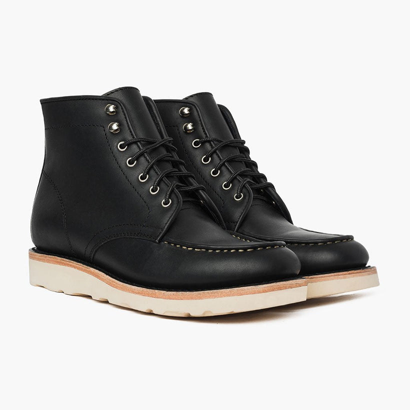 Diplomat Preto Matte Leather Boots para Homem