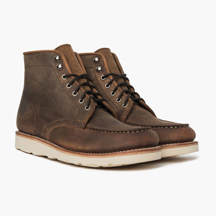 Diplomat Burnt Copper Leather Boots para Homem