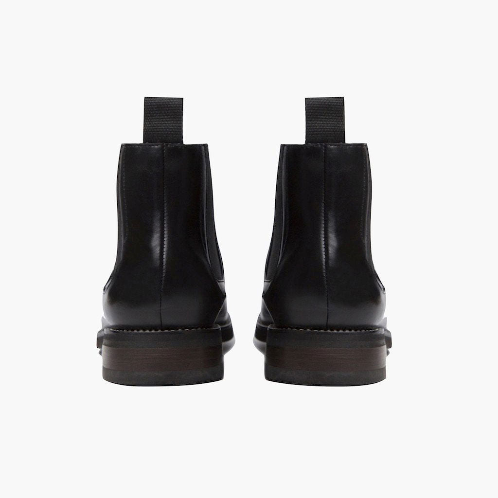 Duke Preto Botas em couro para Homem - Contraforte reforçado e costuras duplas de precisão