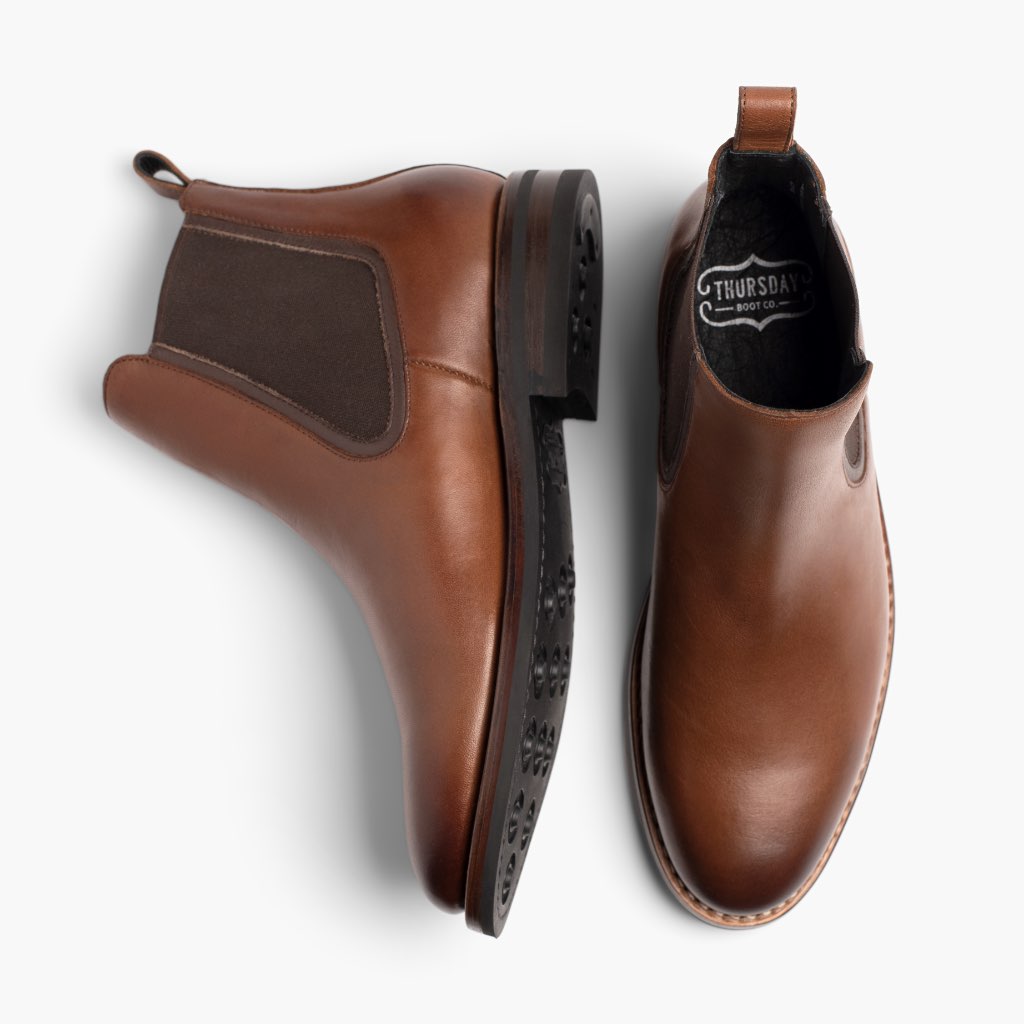 Duke Brandy Botas em couro para Homem - Contraforte reforçado e costuras duplas de precisão