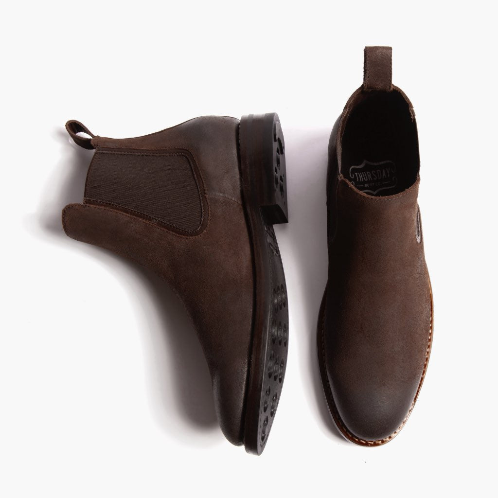 Duke Chocolate Suede Botas em couro para Homem - Contraforte reforçado e costuras duplas de precisão