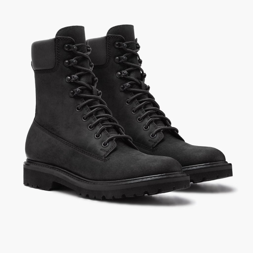 Explorer Preto Matte Leather Boots para Homem