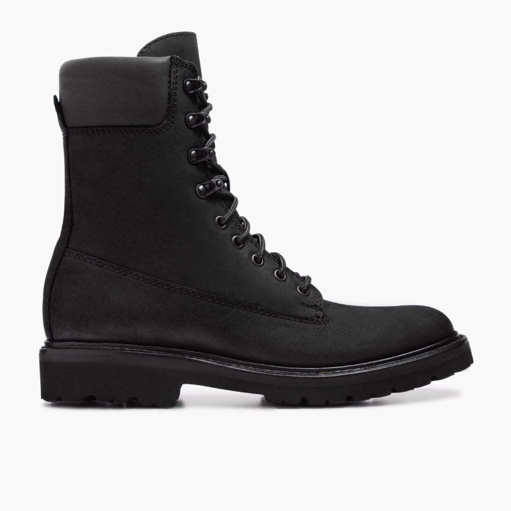 Explorer Preto Matte Botas em couro para Homem - Construção de vira Goodyear e biqueira