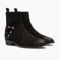 Harness Preto Suede Botas em couro para Homem