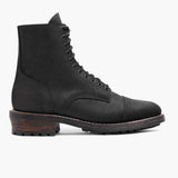 Black Full-Grain leather Boots - Goodyear Welt Construction & Front Toe Box Detail