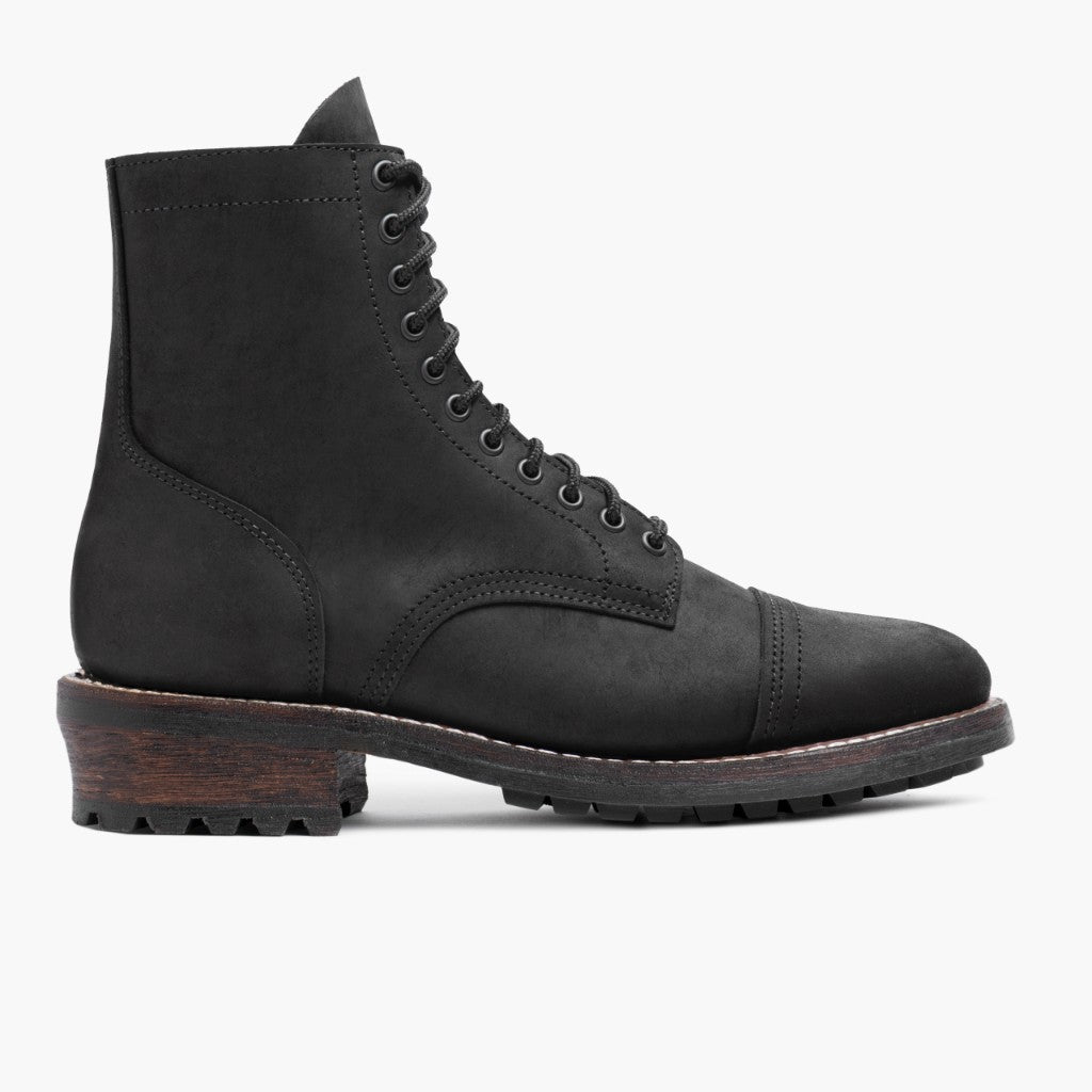 Black Full-Grain leather Boots - Construção de vira Goodyear e biqueira