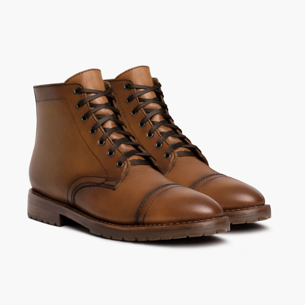 Major Cuero Botas em couro para Homem - Contraforte reforçado e costuras duplas de precisão