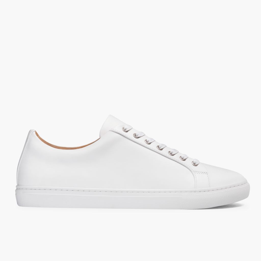 White Full-Grain leather Sneakers - Construção de vira Goodyear e biqueira