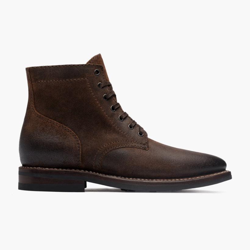 Mocha Full-Grain leather Boots - Goodyear Welt Construction & Front Toe Box Detail