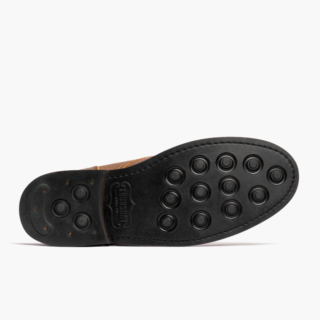 High-Traction Rubber Outsole & Lug Tread Pattern on President Safari Botas em couro para Homem For Men