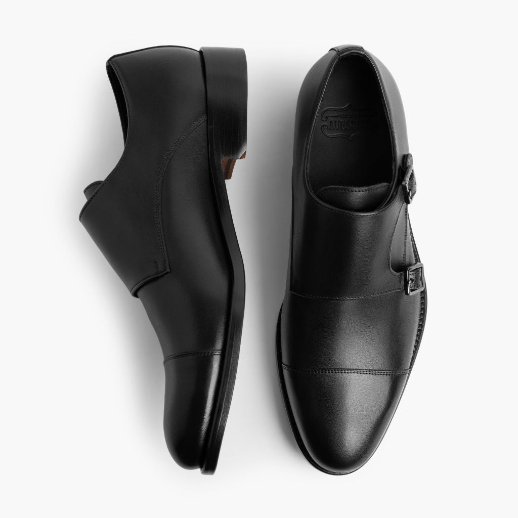 Saint Preto Mocassins em couro para Homem For Men - Contraforte reforçado e costuras duplas de precisão
