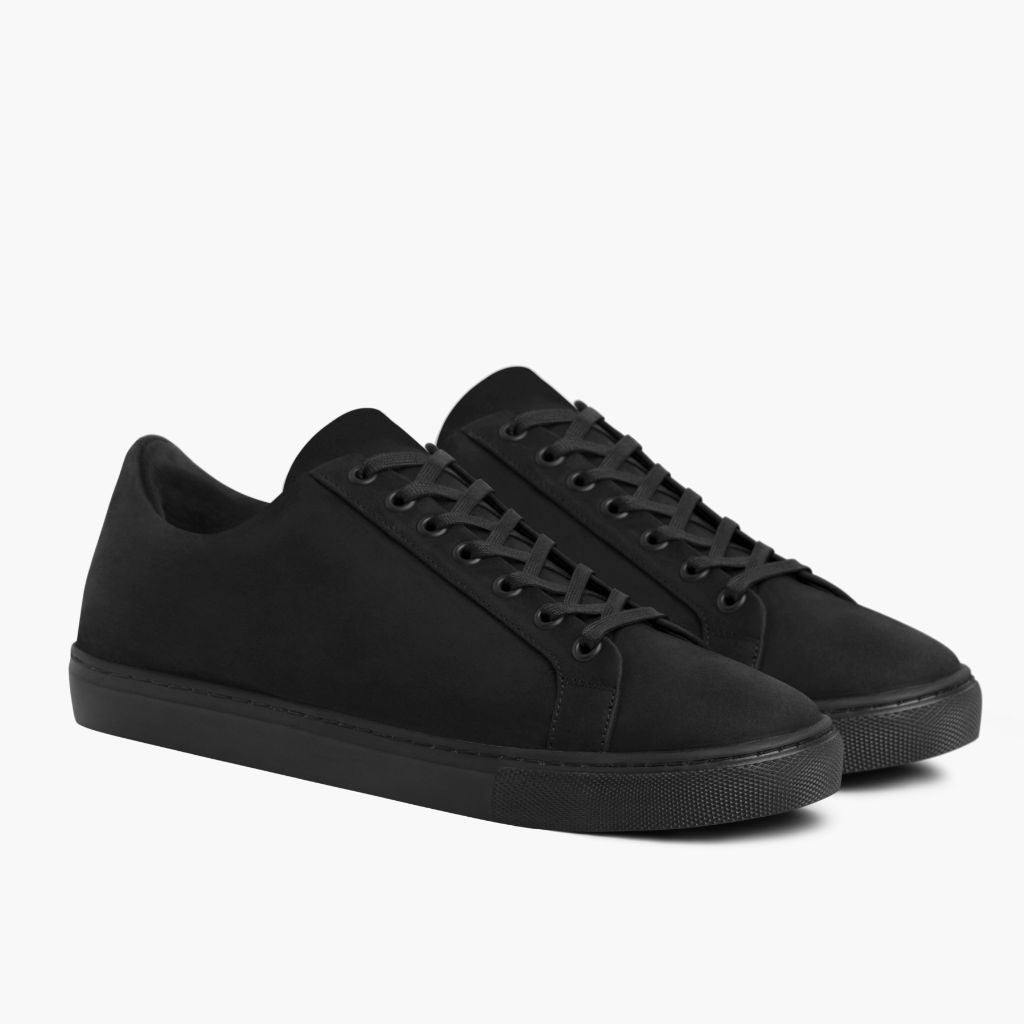 Premier Low Top Preto Matte Sapatilhas em pele para Homem For Men em couro bovino preto legítimo - Vista de perfil | Comprar online