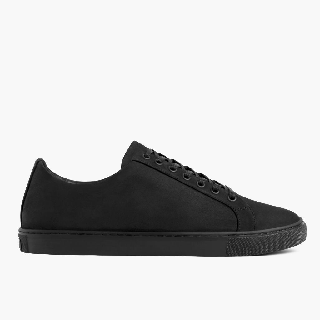 Black Full-Grain leather Sneakers - Construção de vira Goodyear e biqueira
