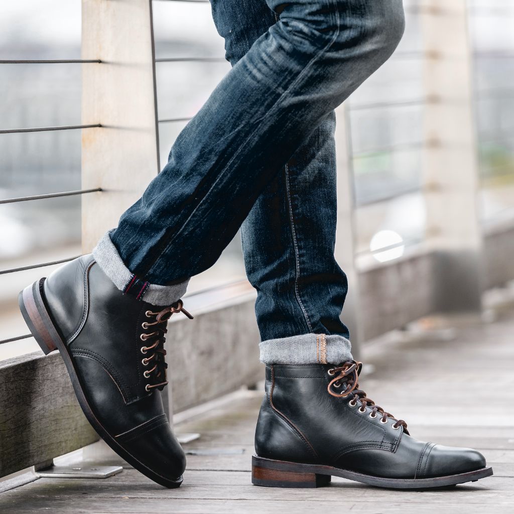 Styled On-Foot Perspective Demonstrating Ankle Fit & Silhouette on Model