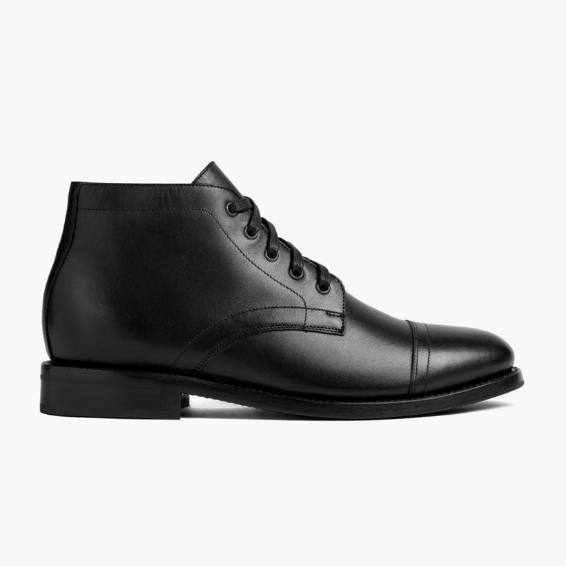 Cadet Preto Botas em couro para Homem