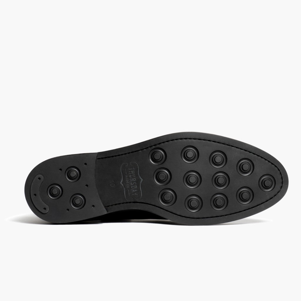 High-Traction Rubber Outsole & Lug Tread Pattern on Cadet Walnut Botas em couro para Homem