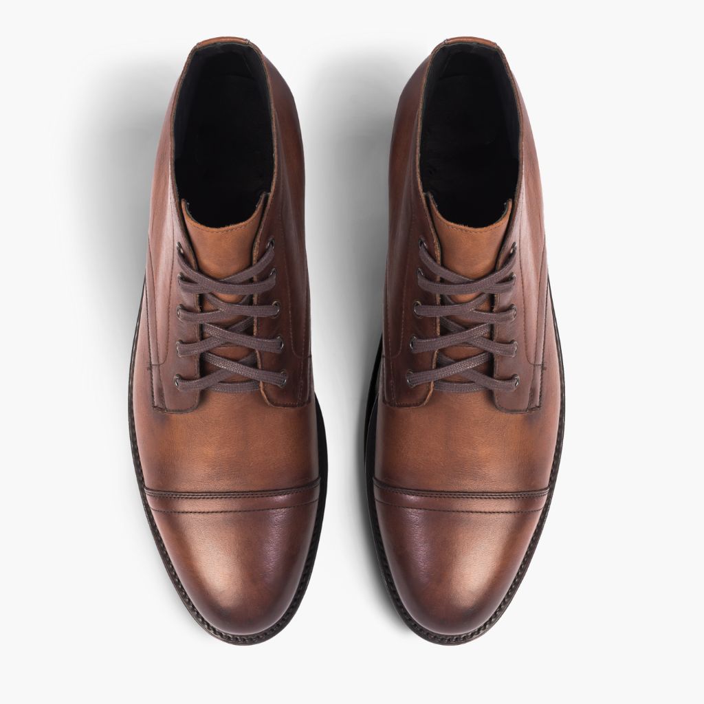 Cadet Walnut Botas em couro para Homem - Contraforte reforçado e costuras duplas de precisão