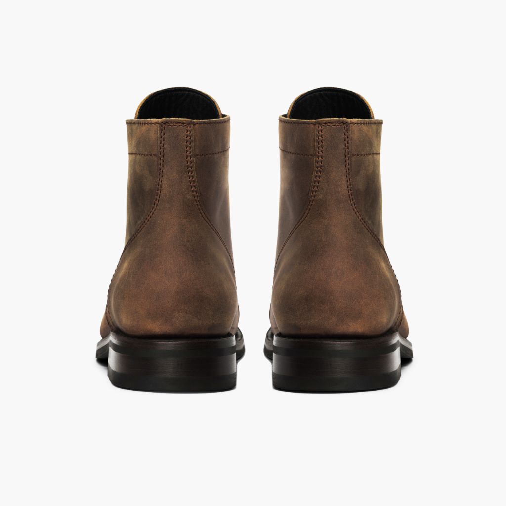 Captain Burnt Copper Botas em couro para Homem - Contraforte reforçado e costuras duplas de precisão